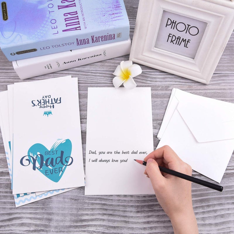TUPARKA 36 Pack Father's Day Greeting Cards with Envelopes, 6 Assorted Unique Designs for Father's Day - Image 3
